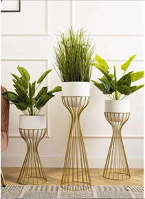 Elegant Gold Wire Frame Planter